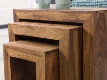 Satztisch (3er Set) in Braun - 30x50x45cm (LxBxH)