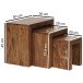 Satztisch (3er Set) in Braun - 30x50x45cm (LxBxH)