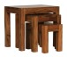 Satztisch (3er Set) in Braun - 35x45x50 (LxBxH)