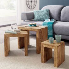 Satztisch (3er Set) in Braun - 30x45x50cm (LxBxH)