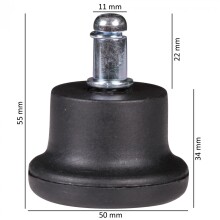 Möbelkufe (5er Set) in Schwarz aus 100 % Polyurethan - 5x5x5cm (LxBxH)