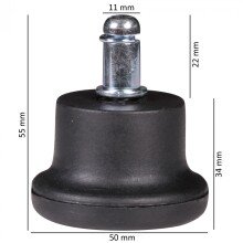 Möbelkufe (5er Set) in Schwarz aus 100 % Polyurethan...