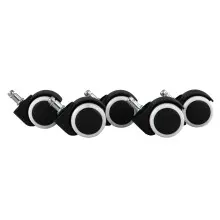 Möbelrolle (5er Set) in Schwarz aus 100% Polyurethan...