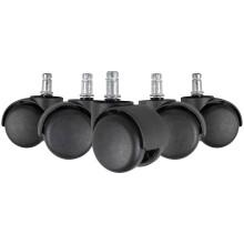 Möbelrolle (5er Set) in Schwarz aus 100% Polyurethan...