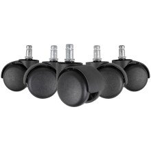 Möbelrolle (5er Set) in Schwarz aus 100% Polyurethan...