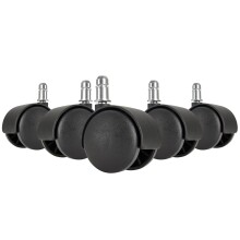 Möbelrolle (5er Set) in Schwarz aus 100% Polyurethan...