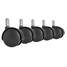 Möbelrolle (5er Set) in Schwarz aus 100% Polyurethan...