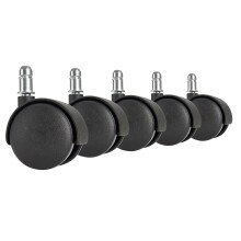 Möbelrolle (5er Set) in Schwarz aus 100% Polyurethan...