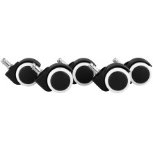Möbelrolle (5er Set) in Schwarz aus 100% Polyurethan...
