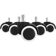 Möbelrolle (5er Set) in Schwarz aus 100% Polyurethan...