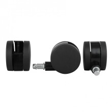 Möbelrolle (5er Set) in Schwarz aus 100% Polyurethan - 6x6x6cm (LxBxH)