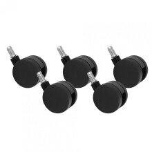 Möbelrolle (5er Set) in Schwarz aus 100% Polyurethan...
