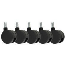 Möbelrolle (5er Set) in Schwarz aus 100% Polyurethan...