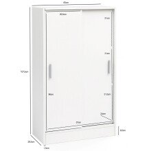 Aktenschrank in Weiß - 60x29x108cm (LxBxH)