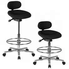 Arbeitshocker in Schwarz - 60x60x114 (LxBxH)