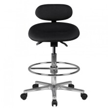 Arbeitshocker in Schwarz - 60x60x114 (LxBxH)