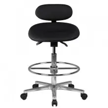Arbeitshocker in Schwarz - 60x60x114 (LxBxH)