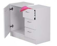 Waschbeckenunterschrank in Weiß - 63x30x54cm (LxBxH)