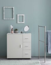Beistellschrank in Weiß - 60x33x66cm (LxBxH)