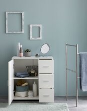 Beistellschrank in Weiß - 60x33x66cm (LxBxH)