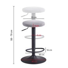 Barhocker in Grau - 40x40x79 (LxBxH)