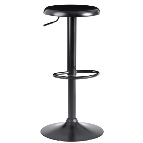 Barhocker in Schwarz aus Kompletter Hocker: lackiertes Eisen - 40x40x79 (LxBxH)