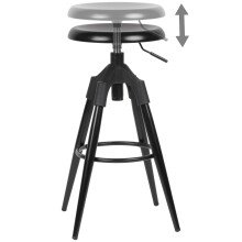 Barhocker in Schwarz - 53x53x80 (LxBxH)