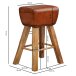 Barhocker in Braun - 43x43x75 (LxBxH)