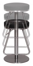 Barhocker in Schwarz - 39x39x79cm (LxBxH)