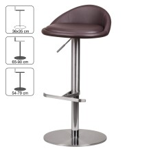 Barhocker in Braun - 43x43x90cm (LxBxH)