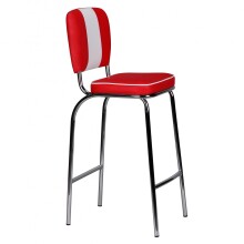 Barhocker in Rot - 40x38x110 (LxBxH)