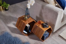 Beistelltisch (2er Set) in Braun - 30x46x40 (LxBxH)