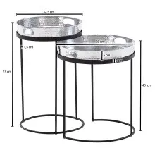 Beistelltisch (2er Set) - 33cm (L)