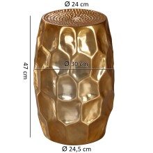 Beistelltisch in Gold aus Kompletter Anstelltisch: Aluminium - 47cm (H)