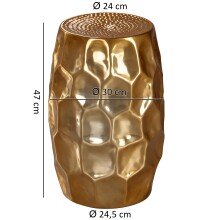 Beistelltisch in Gold aus Kompletter Anstelltisch: Aluminium - 47cm (H)