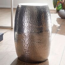 Beistelltisch in Silber aus Kompletter Beistelltisch: Aluminium - 49cm (H)