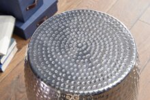 Beistelltisch in Silber aus Kompletter Beistelltisch: Aluminium - 49cm (H)