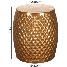 Beistelltisch in Gold aus Kompletter Anstelltisch: Aluminium - 42cm (H)