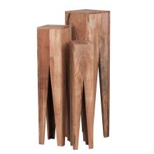 Beistelltisch (3er Set) in Braun - 25x25x100 (LxBxH)