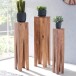 Beistelltisch (3er Set) in Braun - 25x25x100 (LxBxH)