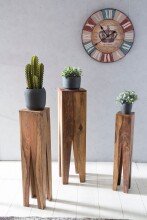 Beistelltisch (3er Set) in Braun - 25x25x100 (LxBxH)