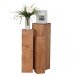 Beistelltisch (3er Set) in Braun aus Massivholz: Akazie - 24x24x85cm (LxBxH)