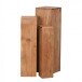 Beistelltisch (3er Set) in Braun aus Massivholz: Akazie - 24x24x85cm (LxBxH)