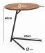 Beistelltisch in Braun aus Tischplatte: Sheesham Gestell: Metall - 46cm (H)