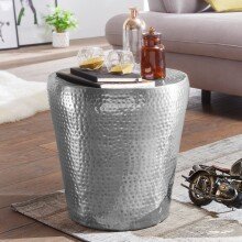 Beistelltisch in Silber aus Kompletter Dekotisch: Aluminium - 41cm (H)
