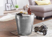 Beistelltisch in Silber aus Kompletter Dekotisch: Aluminium - 41cm (H)