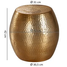 Beistelltisch in Gold aus Kompletter Dekotisch: Aluminium - 42cm (H)