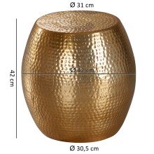 Beistelltisch in Gold aus Kompletter Dekotisch: Aluminium - 42cm (H)
