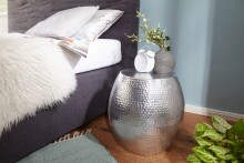 Beistelltisch in Silber aus Kompletter Dekotisch: Aluminium - 42cm (H)