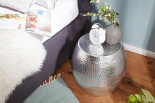 Beistelltisch in Silber aus Kompletter Dekotisch: Aluminium - 42cm (H)